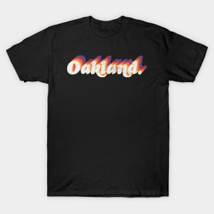 Oakland // Retro Typography Design T-Shirt